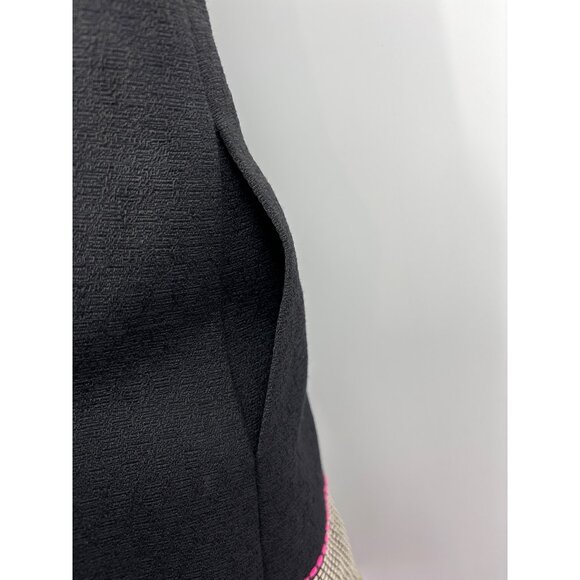 Trina Turk Abela Fringe Embroidered Fit and Flare Sleeveless Dress Black Size 6 - Picture 8 of 10